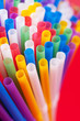 Colorful drinking straws background