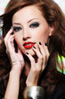 Beautiful woman's face with fashion make-up