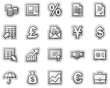 Finance web icons, grey sticker series Finance web icons, grey sticker series