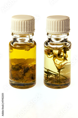 Photo: Glas vials with special aromatic oils Glas vials with special aromatic oils