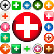 Add buttons. Vector set.