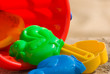 Childrens toys close up