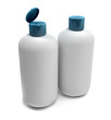 Bathroom bottles isolated