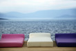 An image of cushions at the beach