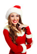 sexy girl dressed as Santa