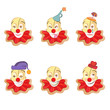 clown face set