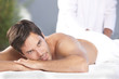 man lying on the towel