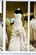 wedding dress in shop window