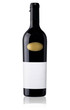 Red wine bottle with a blank label Red wine bottle with a blank label