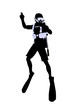 Male Scuba Diver Illustration Silhouette