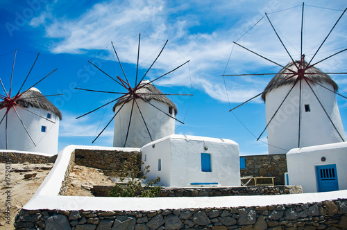 Drei Windmühlen in Mykonos