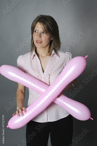 Photo: woman expressing fight agains breast cancer woman expressing fight agains breast cancer