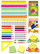 Set of school accessories.