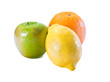 fresh fruits  on  white background