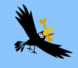 drawing ravens on blue background drawing ravens on blue background