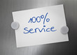 Pinwand mit 100 Prozent Service