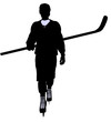 Male Hockey Illustration Silhouette