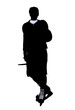 Male Hockey Illustration Silhouette