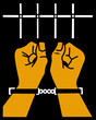 illustration of the hands in manacle illustration of the hands in manacle