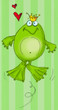 Frosch mit Herz im Hochformat