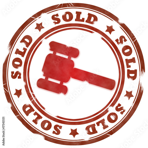 Illustration: Sold red stamp Sold red stamp