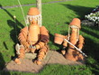 Personnages réalisés avec des pots de fleur