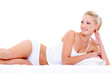 Happy beautiful smiling woman with a sexy body