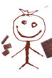 Writing and painting with chocolate