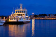 Small docked tourist ship