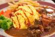 Braised beef scotch style omelette Braised beef scotch style omelette