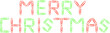 Merry Christmas red green paper clips