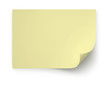 Photo : Yellow note pad paper curled Yellow note pad paper curled