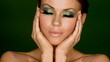 Portrait of beautiful sexy woman with outstanding makeup