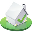 Maison blanche et avis favorable (détouré)
