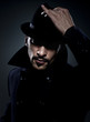 Mysterious man retro portrait ....