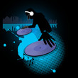 Music poster.DJ turntable