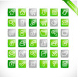 Greentones series - glossy web icons