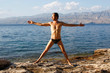 Yoga on beach