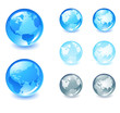 globe icons set globe icons set