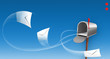 envelopes around a mailbox