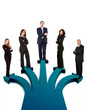 Business team picking different ways