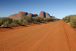 Red dirt road in front of Olgas