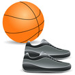 Basketball und Schuhe