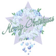 Merry Christmas Stern-Kranz aus Kugeln