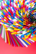 Colorful drinking straws background