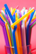 Colorful drinking straws background