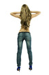 Young sensual woman in jeans