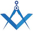 Square and Compass Dark Blue