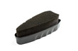 Black sponge for cleaning footwear isolated on white.