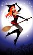 Halloween red sexy witch